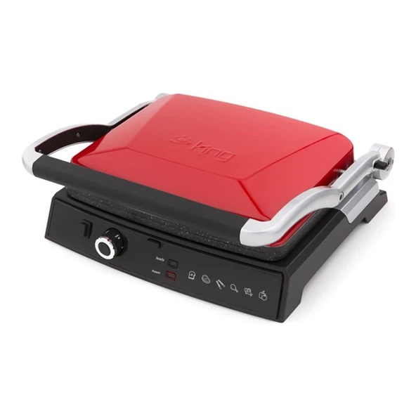 King K-462R Grill Master Tost Makinesi - Kırmızı ürün görseli 1