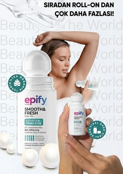 Epify Smooth & Fresh 3'ü 1 Arada Roll-On Tüy Azaltıcı, Pürüzsüzleştirici ve Ter Önleyici Bakım ürün görseli 1