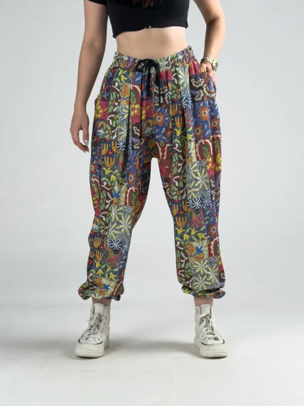Nakış Desenli Kadın Jogger Pantolon COC3209 ürün görseli 1