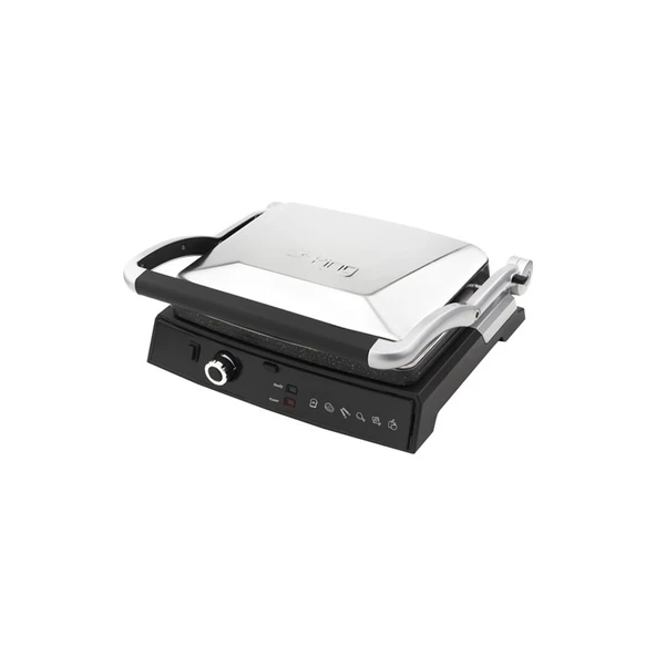 King K-462 Grill Master 2000 W Granit Tost Makinesi Çift Taraflı Yapışmaz Özellikli Beyaz ürün görseli 1