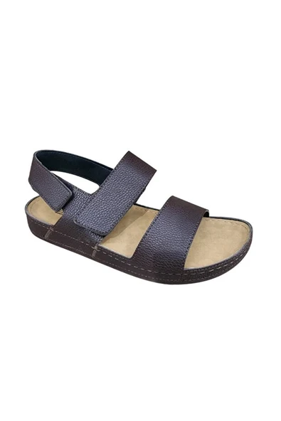 CEYO Deri Taban Ortopedik Erkek Sandalet 9964-9 - Resim 2