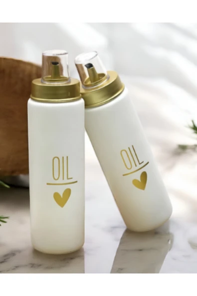 abenim 500 ml Borosilikat Damlatmaz Cam Yağlık BEYAZ ürün görseli 1