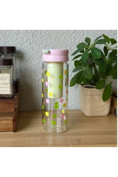 abenim Detoks Cam Bardağı Pembe - Resim 3