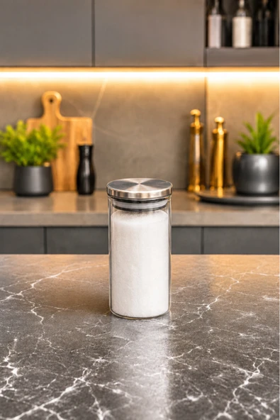 abenim 300 ml Metal Borosilikat Baharatlık Takımı 1 Adet ürün görseli 1
