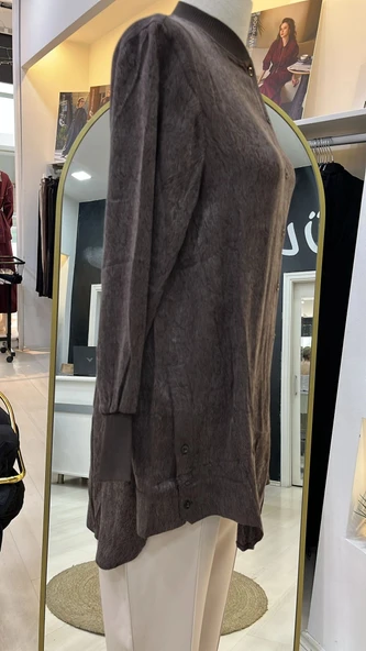 invee modal kumaş tunik 7254 kahve - Resim 5