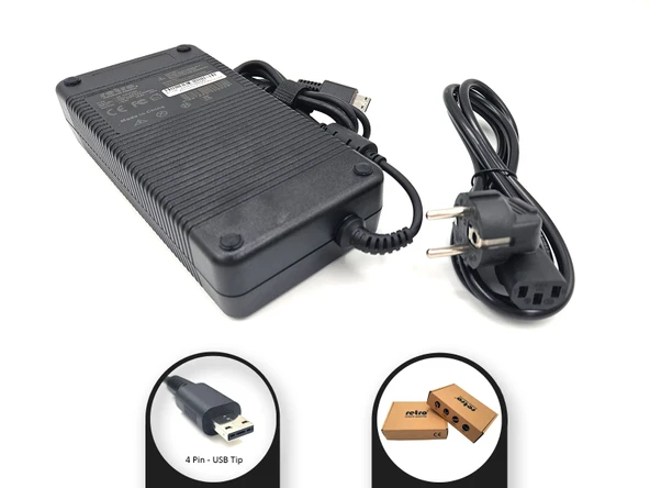 MSI 19.5V 16.92A 330W 4 Pinli USB Tip Adaptör RETRO ürün görseli 1