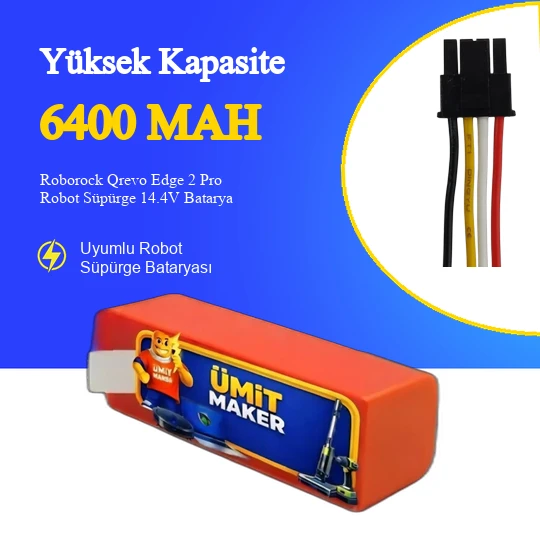 Roborock Qrevo Edge 2 Pro Robot Süpürge 6400 mAh 14.4V Batarya ürün görseli 1
