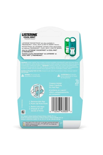 Listerine Cool Mint Nefes Tazeleyici Strip 72li Paket ürün görseli 1