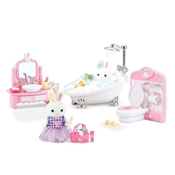 BY DREAMY MİNİ TAVŞAN BÜYÜK BANYO OYUN SETİ-MGA ürün görseli 1