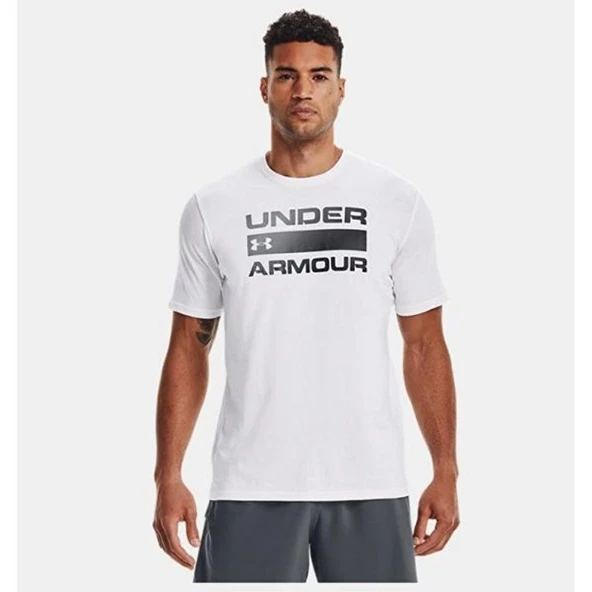 UA TEAM ISSUE WORDMARK SS  Erkek T-Shirt 1329582-100 ürün görseli 1