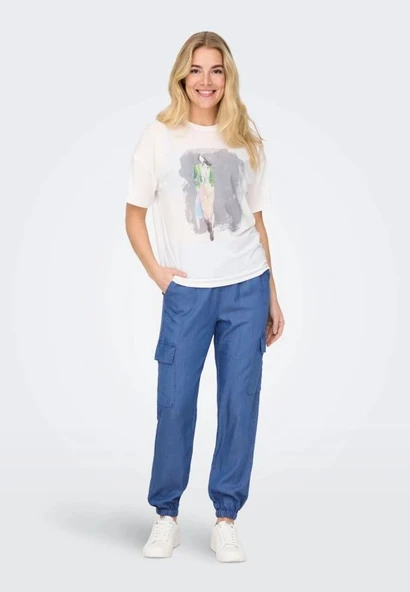 ONLCHARIS LIFE HW PB CARGO PANT CC WVN  Kadın Pantolon 15338316 ürün görseli 1