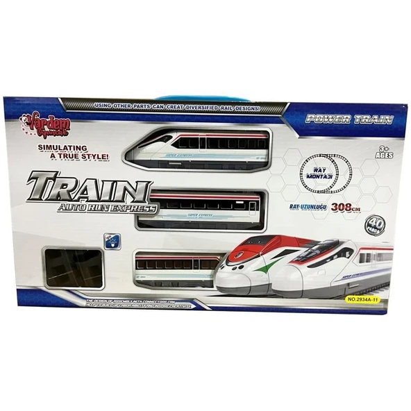LE-2934A-11 40PCS ISIKLI 308CM HIZLI TREN SET-VRD ürün görseli 1