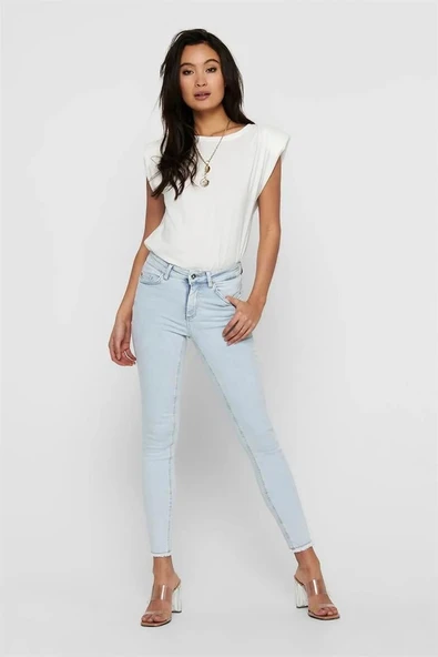 ONLBLUSH MID SK RW AK DNM REA298 NOOS  Kadın Kot Pantolon 15223448 ürün görseli 1