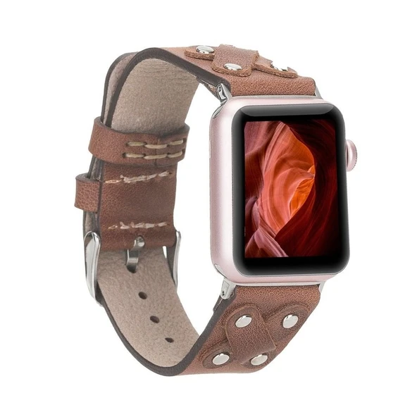 Apple Watch Uyumlu Deri Kordon Cross 42-44-45mm ST TN02 ürün görseli 1