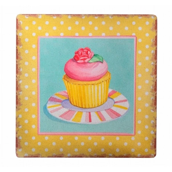 Decotown Duvar Panosu 40*40 Cup Cake Muffin Motifli Duvar Süsü ürün görseli 1