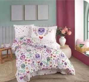 Hobby Tek Kişilik Poplin Nevresim Takımı Alice Mor ürün görseli 1