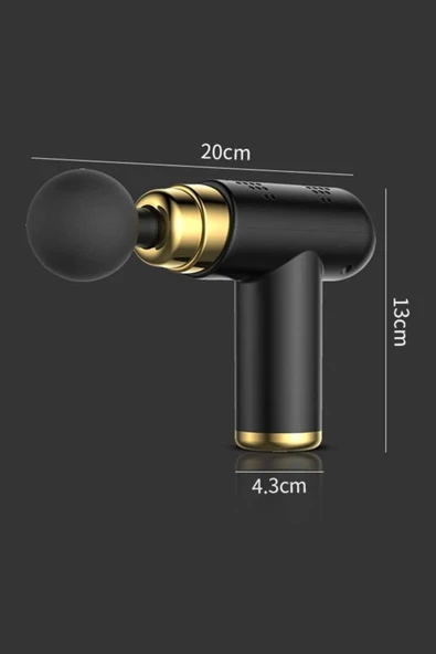 4 Başlıklı USB Şarj Olabilen Masaj Tabancası - Resim 7