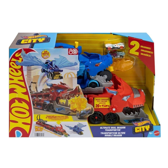 JBM72 Hot Wheels Ultimate Dual Dragon Transporter - Resim 6