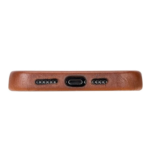 Apple iPhone 12 Pro Max Uyumlu Deri Arka Kapak ROCK RST2EF Taba - Resim 5