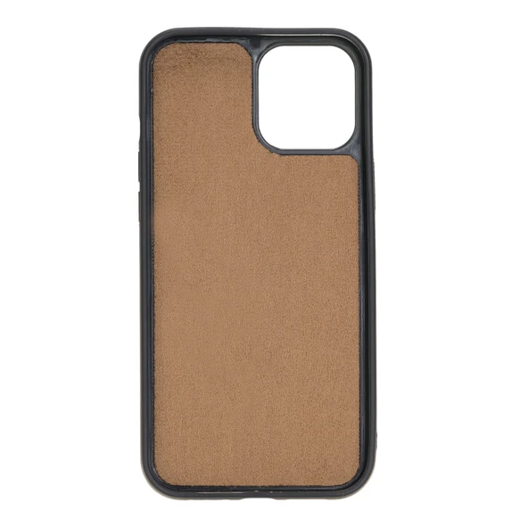 Apple iPhone 12 Pro Max Uyumlu Deri Arka Kapak RST2EF Taba - Resim 2