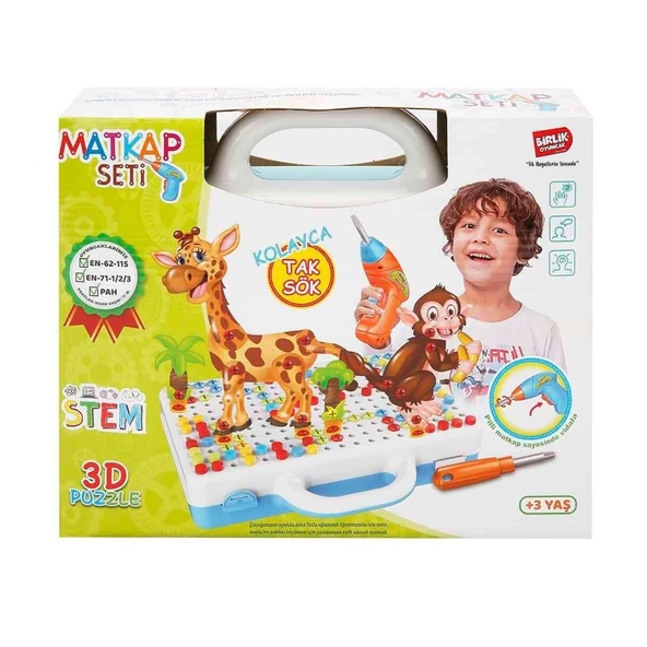URT014-001 Birlik, 3D Eğitici Matkap Seti Hayvanlar ürün görseli 1