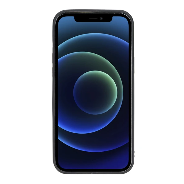 Apple iPhone 12 Pro Max Uyumlu Deri Arka Kapak RST2EF Taba - Resim 5