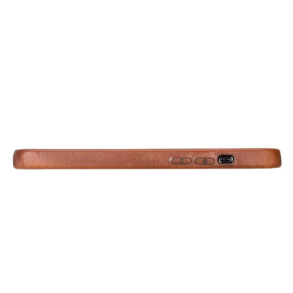 Apple iPhone 12 Pro Max Uyumlu Deri Arka Kapak ROCK RST2EF Taba - Resim 4
