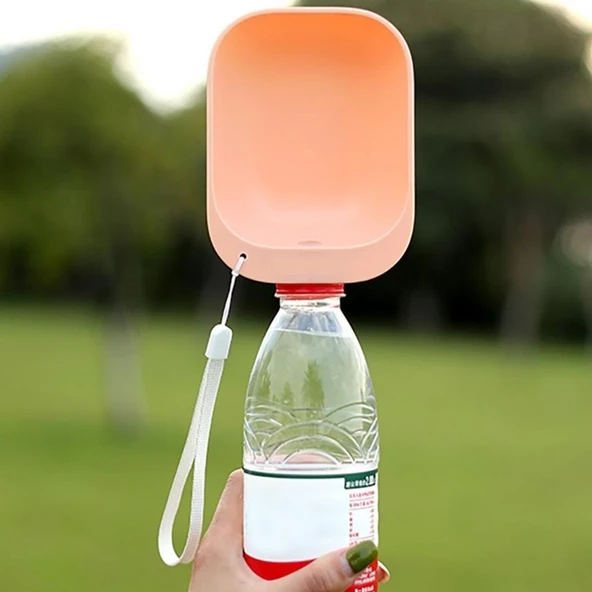 Evcil Hayvan Plastik Yıkanabilir Taşınabilir Su Şişesi Bağlantılı Su Kabı ürün görseli 1