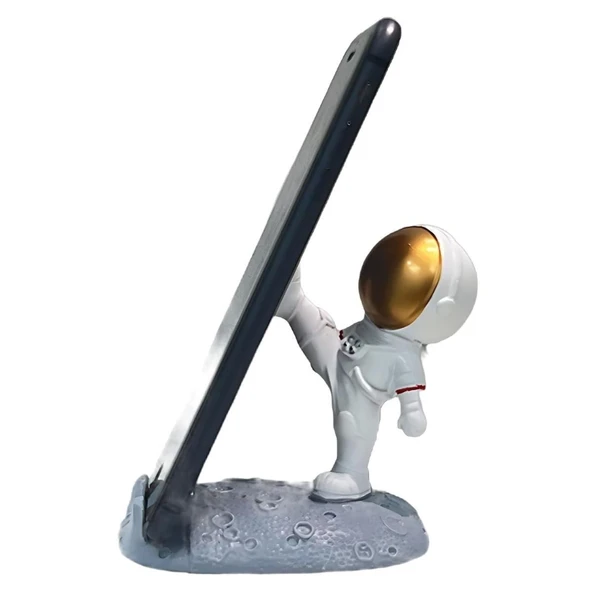 Mini Astronot Model Telefon ve Tablet Tutucu Standı - Resim 5