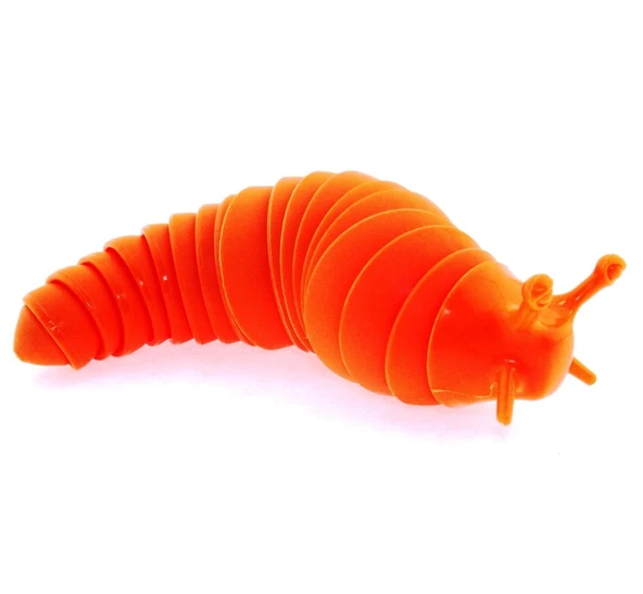 Kıvrılabilen Plastik Turuncu Salyangoz - Resim 3