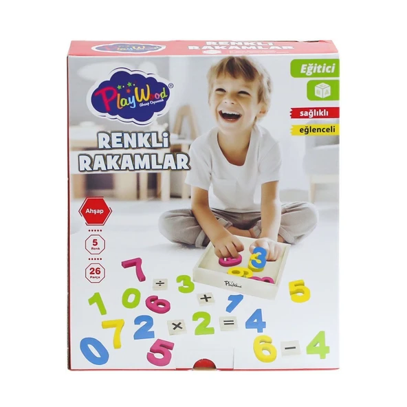 ONY-401 Ahşap Renkli Rakamlar 26 Parça ürün görseli 1