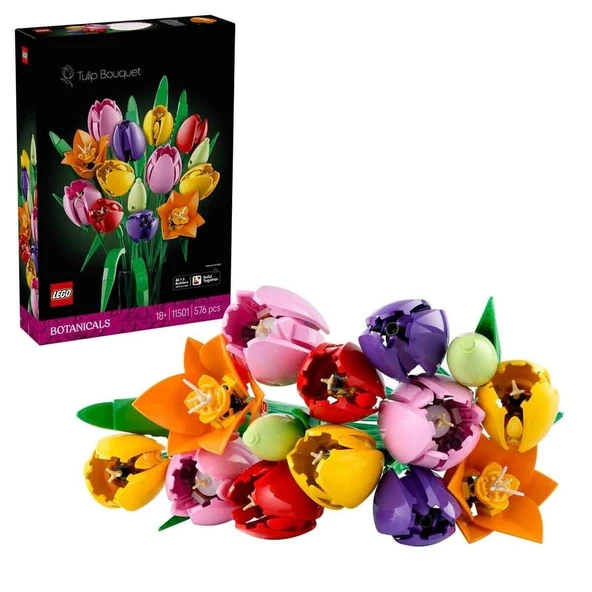 11501 Lego Botanicals Lale Buketi 576 parça +18 yaş ürün görseli 1