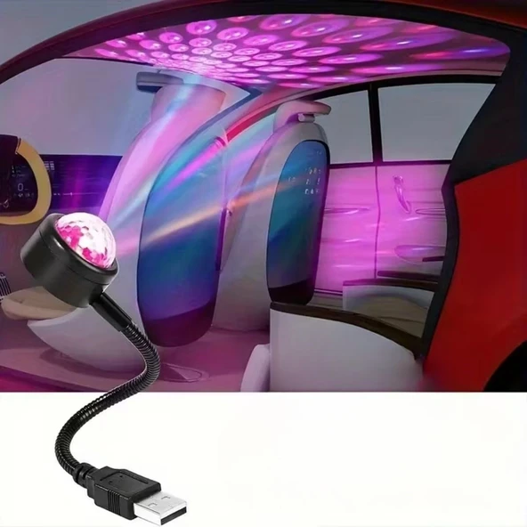 USB Sese Duyarlı 8 Farklı Mod Işıklı LED Atmosfer Işığı – Ambiyans Aydınlatması ürün görseli 1