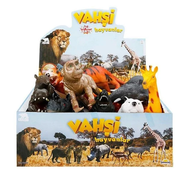 S00000725 VAHŞİ HAYVANLAR FOAM SESLİ 27CM -SUN - 1 adet stokta olan gönderilir ürün görseli 1