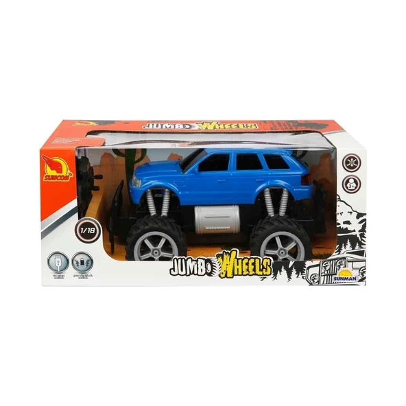 80012 1:18 Uzaktan Kumandalı Jumbo Wheels Usb Şarjlı Araba ürün görseli 1