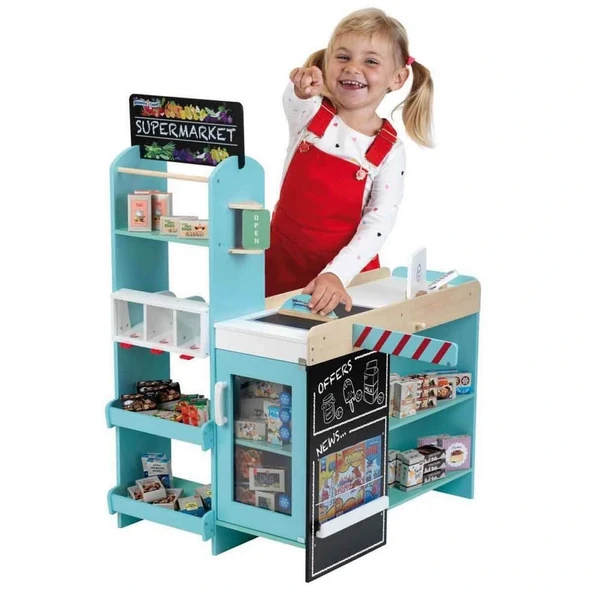 Ahşap Süpermarket Oyun Seti - Resim 6