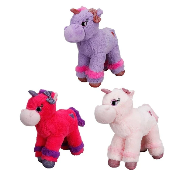 Unicorn Renkli Peluş At 28 cm. - Stokta Olan Renk Gönderilir ürün görseli 1