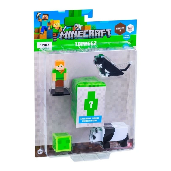 Minecraft 3D Toppeez 5'li Figür Seti - Stokta Olan Gönderilir ürün görseli 1