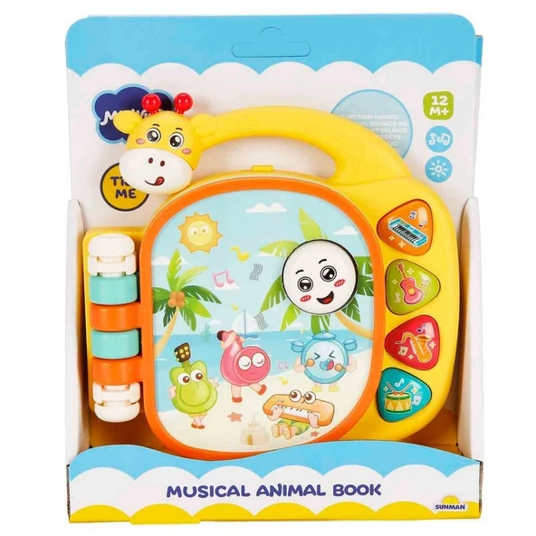 Minibo Sesli ve Işıklı Zürafa Figürlü Müzik Kitabı S02005221 ürün görseli 1