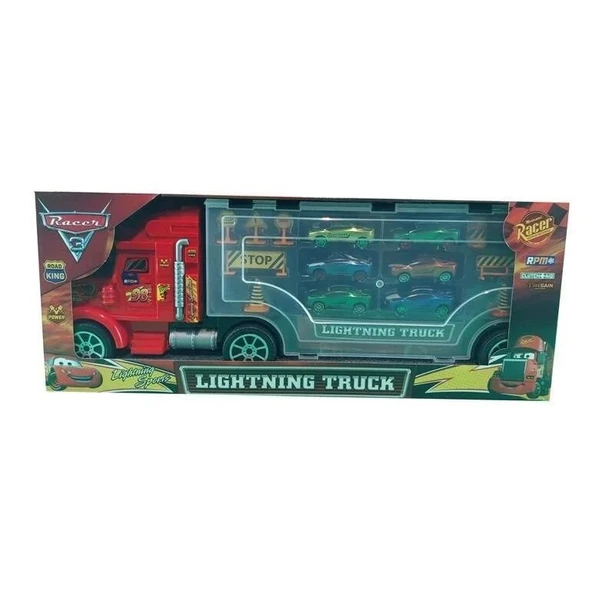 TOYSAN TIR SETİ SUPER CAR 6 ARABA ürün görseli 1