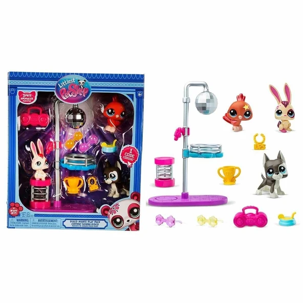 6377 SUN- LİTTLEST PETSHOP MİNİŞLER  DISCO NİGHT  OYUN SETİ ürün görseli 1