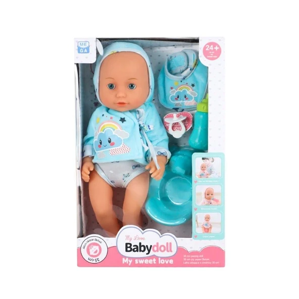 BEBEK VE TUVALET EĞİTİMİ SETİ 35 CM-MEGA - Resim 3