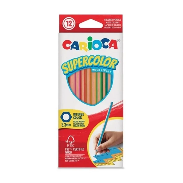 Carioca Supercolor Kuru Boya 12 Renk ürün görseli 1