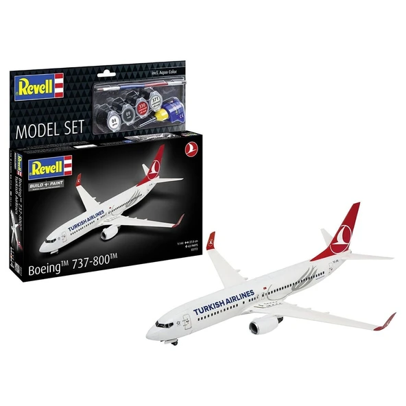 63772 Revell - Turkish Airlines Boeing 737-800 1:144 Maket Kiti ürün görseli 1