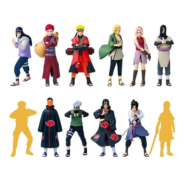 Naruto 12'li Koleksiyon Figür Seti ürün görseli 1
