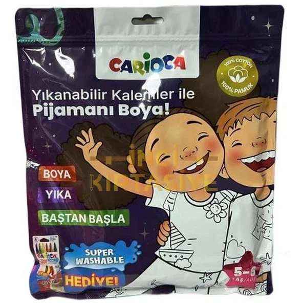 Kalem Hediyeli Boyanabilir Pijama 5-6 Yaş ürün görseli 1