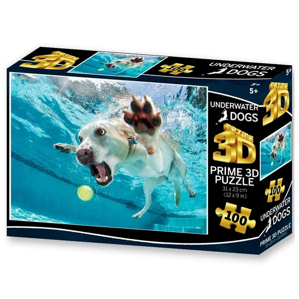 Prime 3D Su Altında Köpek Daisy Puzzle 100 Parça ürün görseli 1