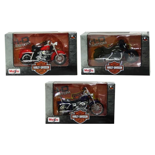 1:18 Harley-Davidson Motorsiklet - Resim 7