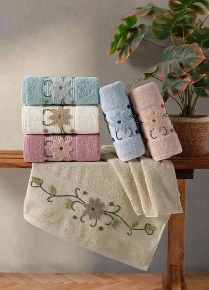 Hobby Emily Style 1 6lı Havlu 50x90 Asorti ürün görseli 1