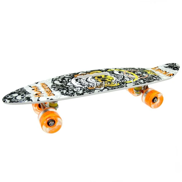 Desenli Orta Boy Işıklı Kaykay 60 cm - Resim 4
